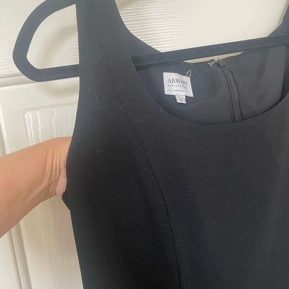 Vintage Armani Collection black sleeveless fit and flare dress 10 - Picture 6 of 12